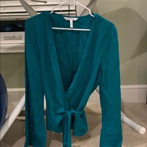 NWOT BCBGeneration Blue Wrap Top